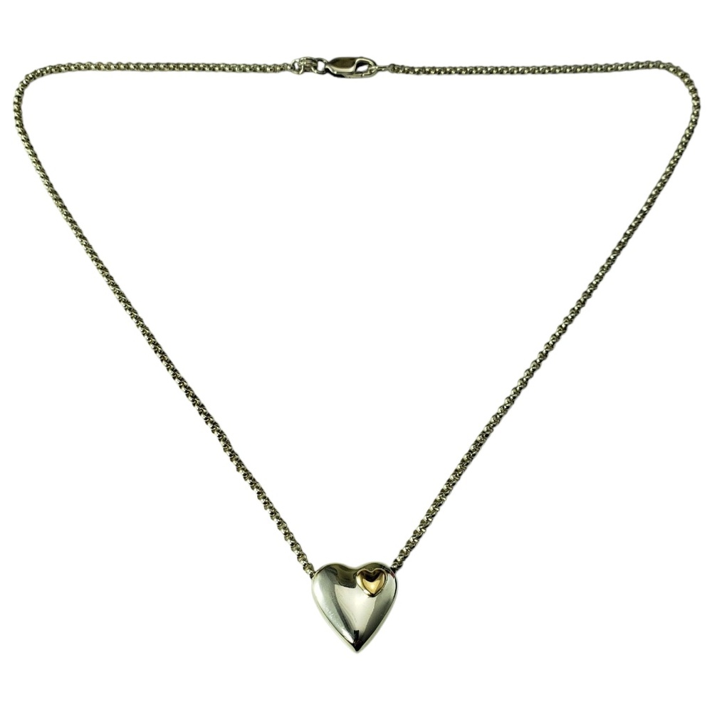 Bayanihan Sterling Silver and 18K Yellow Gold Heart Pendant Necklace #21552